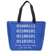 Funny Computer Binary Code Programmer Developer Geek Gift Great Gift Zip Tote Bag