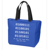 Funny Computer Binary Code Programmer Developer Geek Gift Great Gift Zip Tote Bag