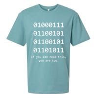 Funny Computer Binary Code Programmer Developer Geek Gift Great Gift Sueded Cloud Jersey T-Shirt