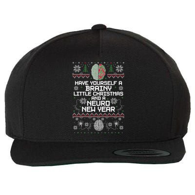 Funny Christmas Brainy Christmas And A Neuro New Year Ugly Gift Wool Snapback Cap