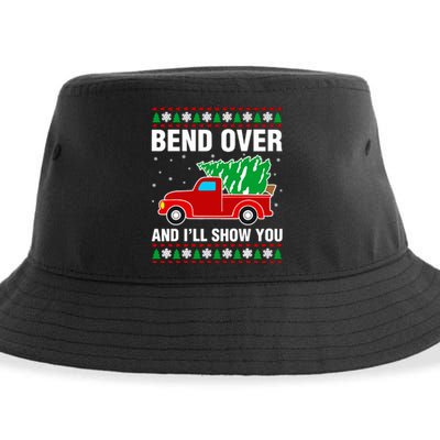 Funny Christmas Bend Over ILl Show You Matching Sustainable Bucket Hat