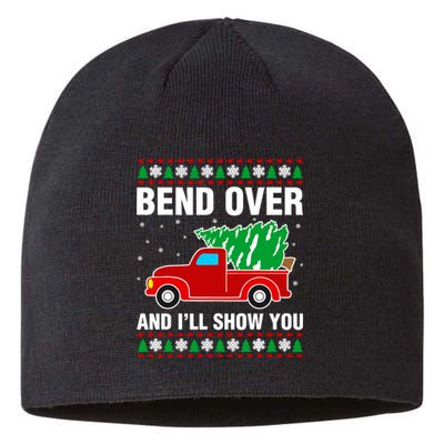 Funny Christmas Bend Over ILl Show You Matching Sustainable Beanie