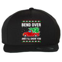 Funny Christmas Bend Over ILl Show You Matching Wool Snapback Cap