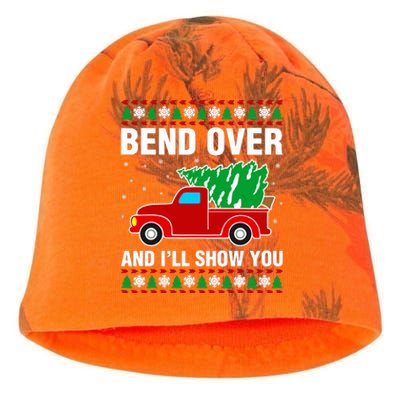 Funny Christmas Bend Over ILl Show You Matching Kati - Camo Knit Beanie