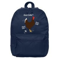 Funny Chicken Butt Guess Why Farm 16 in Basic Backpack