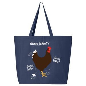 Funny Chicken Butt Guess Why Farm 25L Jumbo Tote