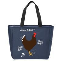 Funny Chicken Butt Guess Why Farm Zip Tote Bag