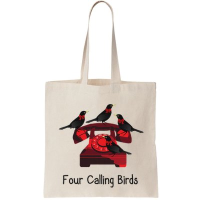 Four Calling Birds Funny Twelve Days Of Christmas Bag