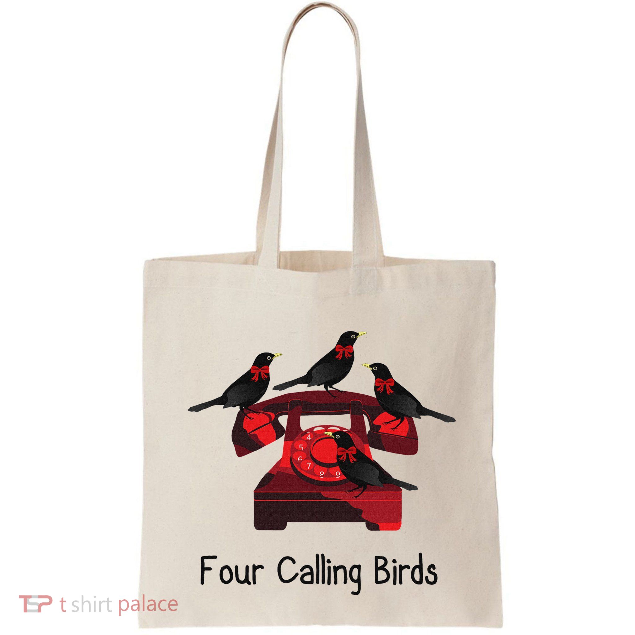 Four Calling Birds Funny Twelve Days Of Christmas Bag