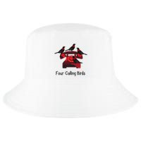 Four Calling Birds Funny Twelve Days Of Christmas Cool Comfort Performance Bucket Hat