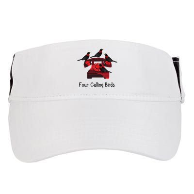 Four Calling Birds Funny Twelve Days Of Christmas Adult Drive Performance Visor
