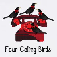 Four Calling Birds Funny Twelve Days Of Christmas Bucket Hat