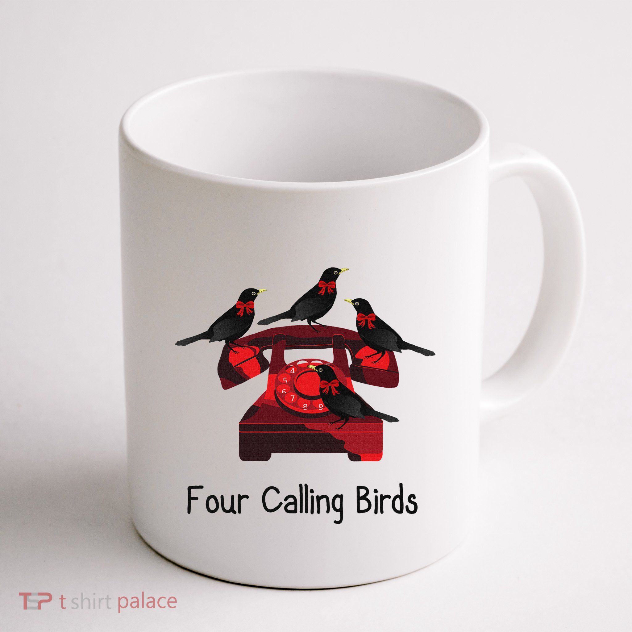 Four Calling Birds Funny Twelve Days Of Christmas Mug