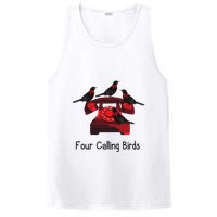 Four Calling Birds Funny Twelve Days Of Christmas PosiCharge Competitor Tank