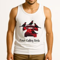 Four Calling Birds Funny Twelve Days Of Christmas Tank Top