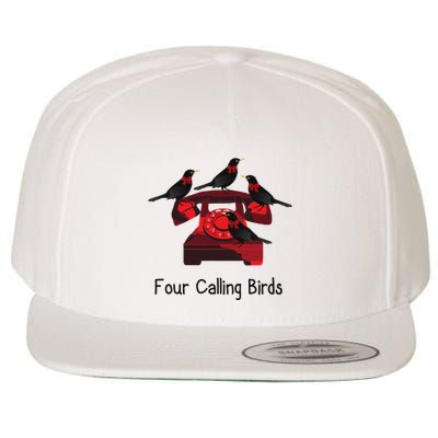 Four Calling Birds Funny Twelve Days Of Christmas Wool Snapback Cap