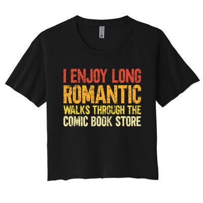 Funny Comic Book Lovers Comic Book Reader Comic Book Fans Women's Crop Top Tee