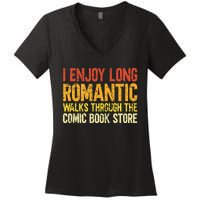 Funny Comic Book Lovers Comic Book Reader Comic Book Fans Women's V-Neck T-Shirt