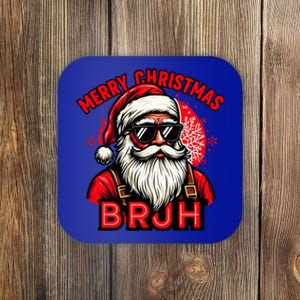 Funny Christmas Bruh Santa Family Matching Coaster