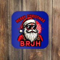 Funny Christmas Bruh Santa Family Matching Coaster