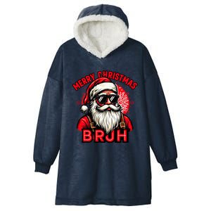 Funny Christmas Bruh Santa Family Matching Hooded Wearable Blanket