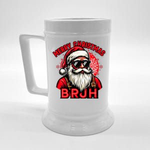 Funny Christmas Bruh Santa Family Matching Beer Stein