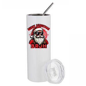 Funny Christmas Bruh Santa Family Matching Stainless Steel Tumbler