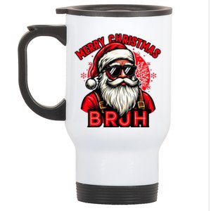 Funny Christmas Bruh Santa Family Matching Stainless Steel Travel Mug