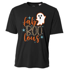 Funny Cute Boo Ghost Halloween FabBoo Lous Leopard Cooling Performance Crew T-Shirt