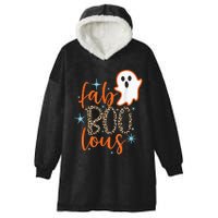 Funny Cute Boo Ghost Halloween FabBoo Lous Leopard Hooded Wearable Blanket