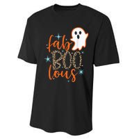 Funny Cute Boo Ghost Halloween FabBoo Lous Leopard Performance Sprint T-Shirt