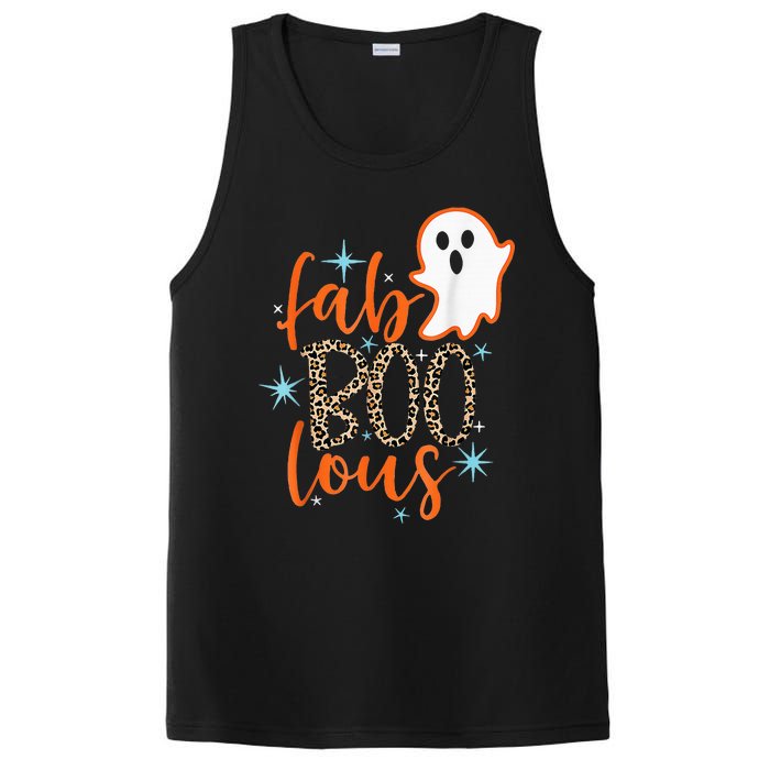 Funny Cute Boo Ghost Halloween FabBoo Lous Leopard PosiCharge Competitor Tank