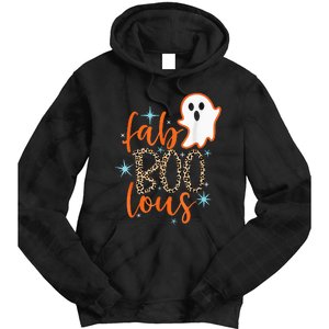 Funny Cute Boo Ghost Halloween FabBoo Lous Leopard Tie Dye Hoodie