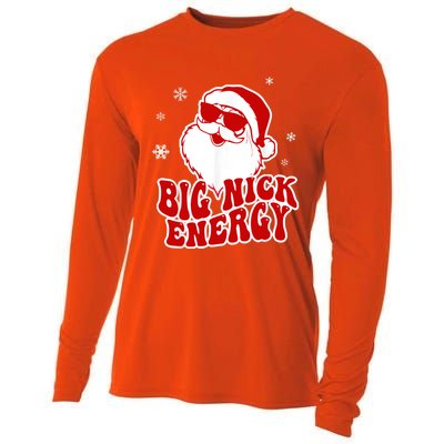 Funny Christmas Big Nick Energy Santa Naughty Adult Humor Gift Cooling Performance Long Sleeve Crew