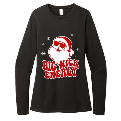 Funny Christmas Big Nick Energy Santa Naughty Adult Humor Gift Womens CVC Long Sleeve Shirt