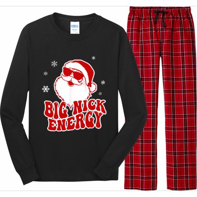 Funny Christmas Big Nick Energy Santa Naughty Adult Humor Gift Long Sleeve Pajama Set