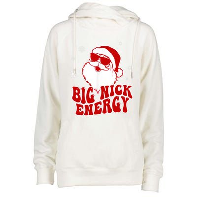 Funny Christmas Big Nick Energy Santa Naughty Adult Humor Gift Womens Funnel Neck Pullover Hood