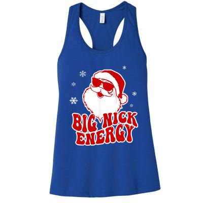 Funny Christmas Big Nick Energy Santa Naughty Adult Humor Gift Women's Racerback Tank