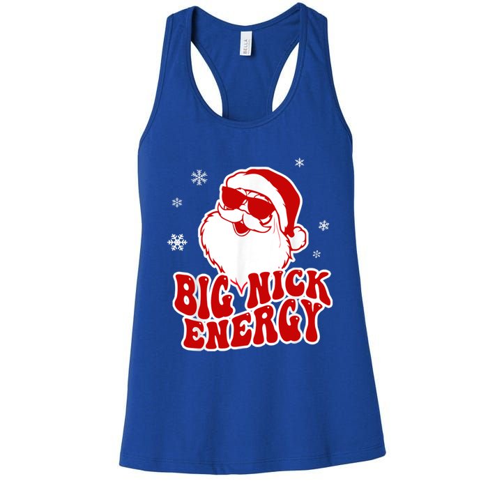 Funny Christmas Big Nick Energy Santa Naughty Adult Humor Gift Women's Racerback Tank