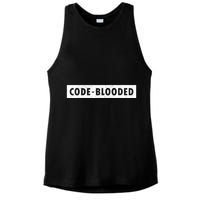 Funny Code Blooded Software Engineer Programmer Ladies PosiCharge Tri-Blend Wicking Tank