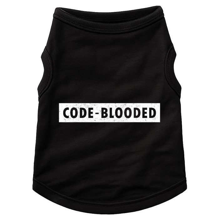 Funny Code Blooded Software Engineer Programmer Doggie Tank