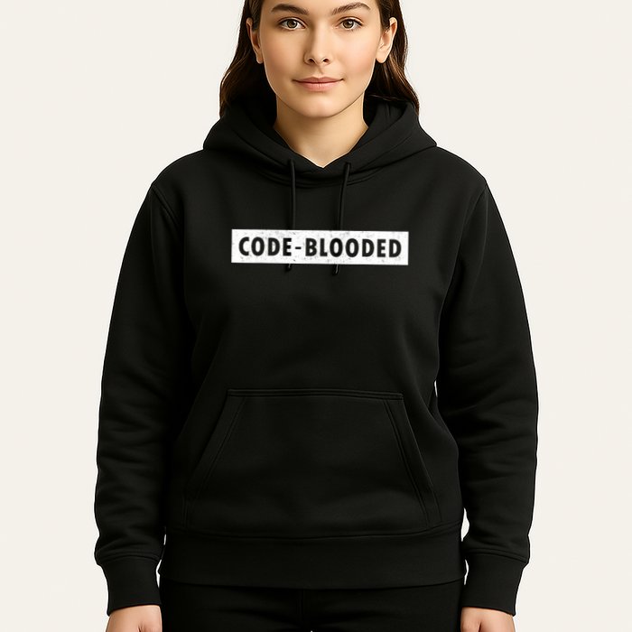 Funny Code Blooded Software Engineer Programmer Hoodie