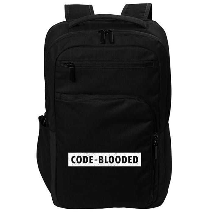 Funny Code Blooded Software Engineer Programmer Impact Tech Backpack