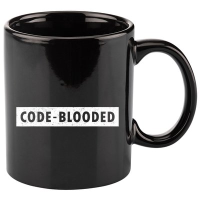 Funny Code Blooded Software Engineer Programmer 11oz C Handle Ceramic Mug