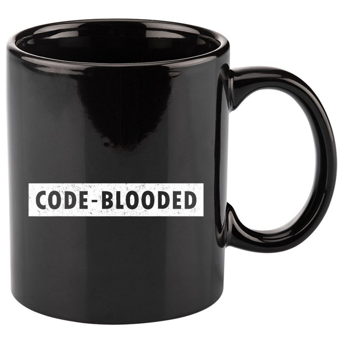 Funny Code Blooded Software Engineer Programmer 11oz C Handle Ceramic Mug