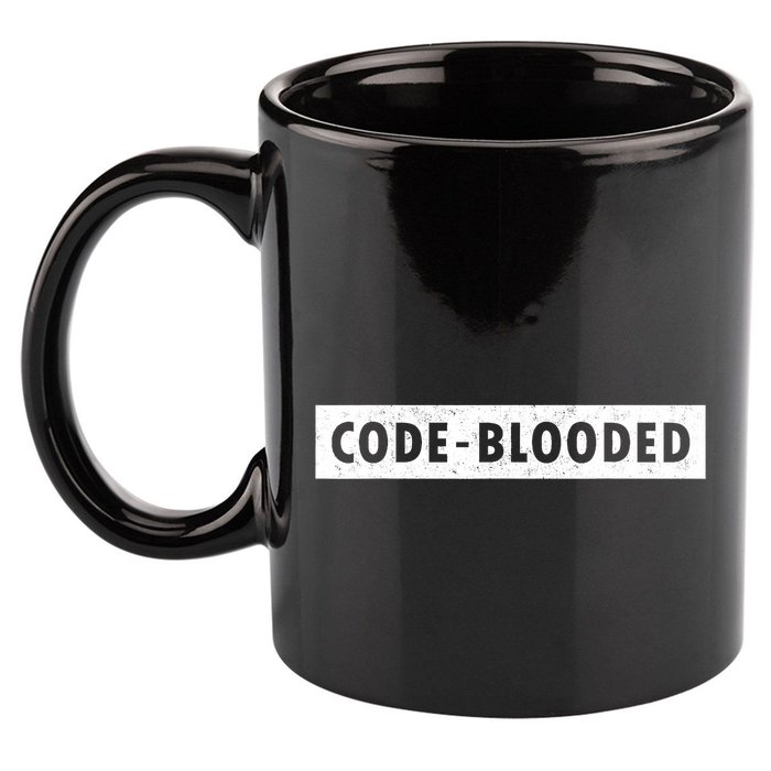 Funny Code Blooded Software Engineer Programmer 11oz C Handle Ceramic Mug