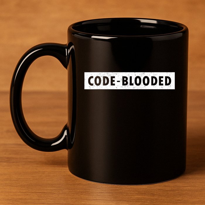 Funny Code Blooded Software Engineer Programmer 11oz C Handle Ceramic Mug