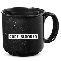 Funny Code Blooded Software Engineer Programmer 15oz Campfire Ceramic Mug