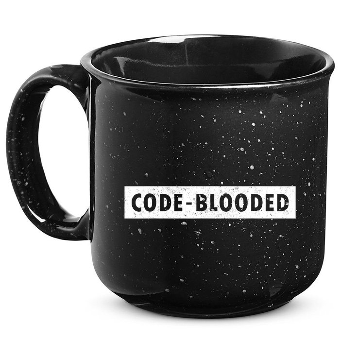 Funny Code Blooded Software Engineer Programmer 15oz Campfire Ceramic Mug