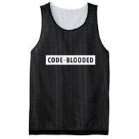 Funny Code Blooded Software Engineer Programmer Mesh Reversible Basketball Jersey Tank
